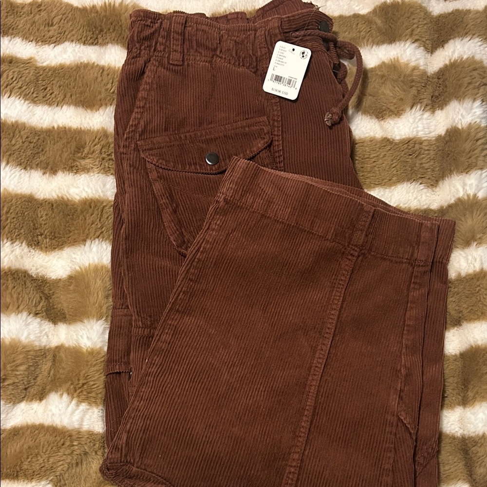 NWT Free People-Women’s Brown Corduroy Pants